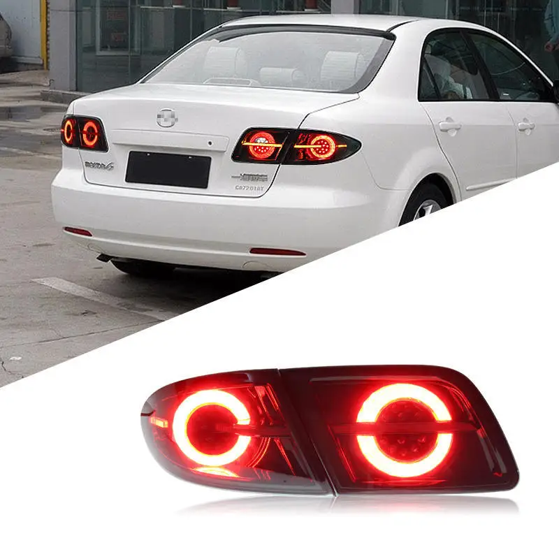 

Car Back Lamps Sequential Turn Signal With Start Up Animation 2003-2014 1th GEN Taillights For Mazda 6