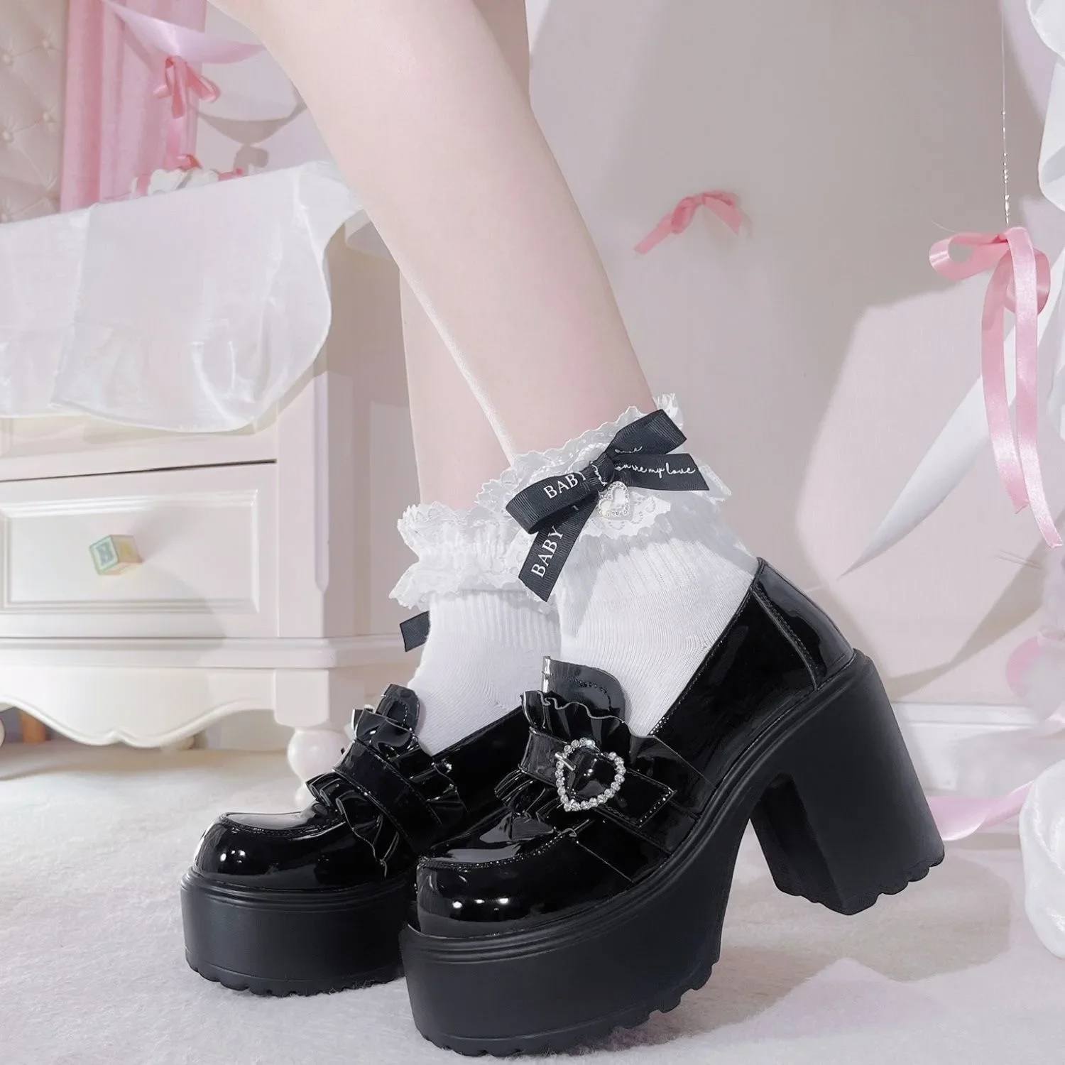 Thick Bottom Mary Jane Small Leather Shoes Women 2025 Autumn New Design Punk Lolita Shoes Women Fashion Versatile Loafers Casual