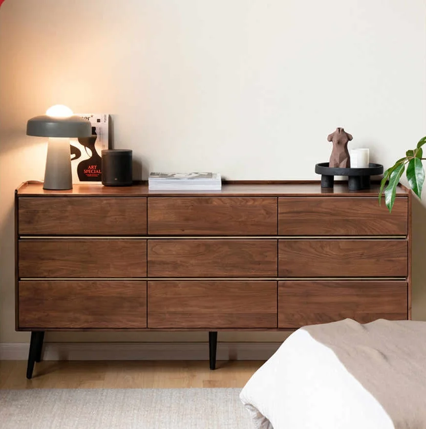 

# Classical Solid Wood Storage Cabinets With Nine Drawers Living Room TV Cabinet Home Furniture