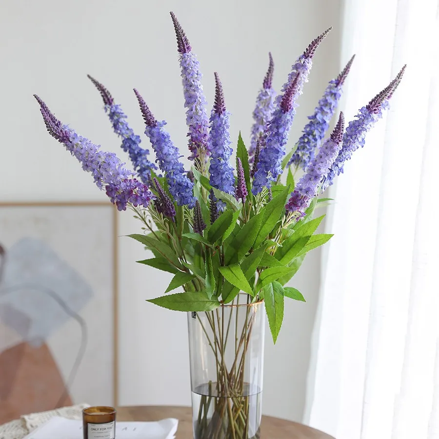 

YeeNanee 6pcs Tall Artificial Lavender Flower Home Room Decoration Long Stem Silk Hyacinth for Wedding Party Floral Arrangements