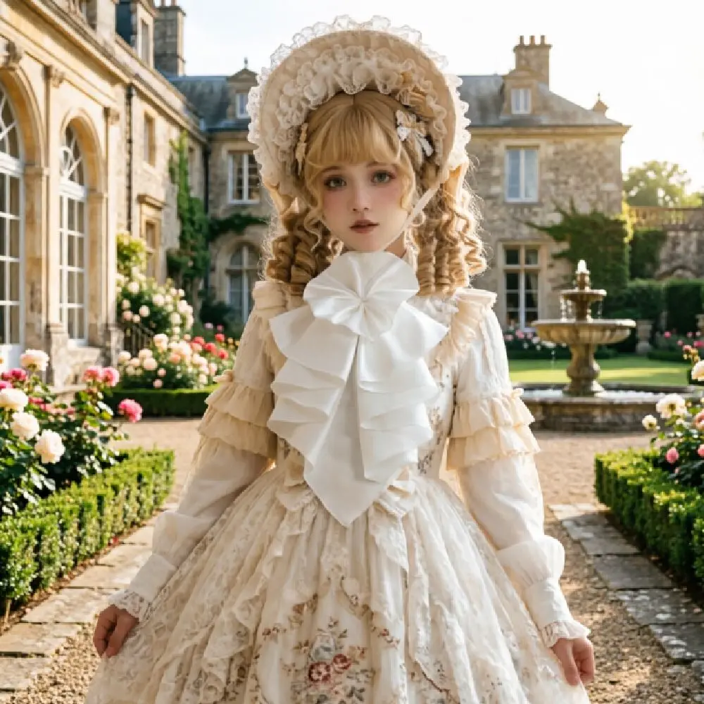 Layered Decor Detachable Ruffled Collar Large Bow Polyester Fake Collar Chic Adjustable Blouse Decorative Collar Themed Party