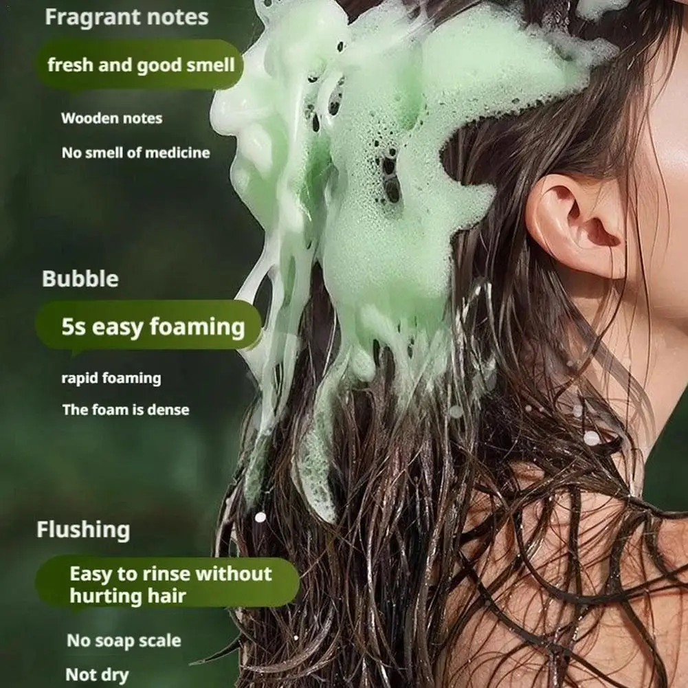 

Seven Green Platycladi Usman Grass Handmade Shampoo Soap Oil Control Thickening Hair Cleaning Refreshing Flushing Healthy 120g