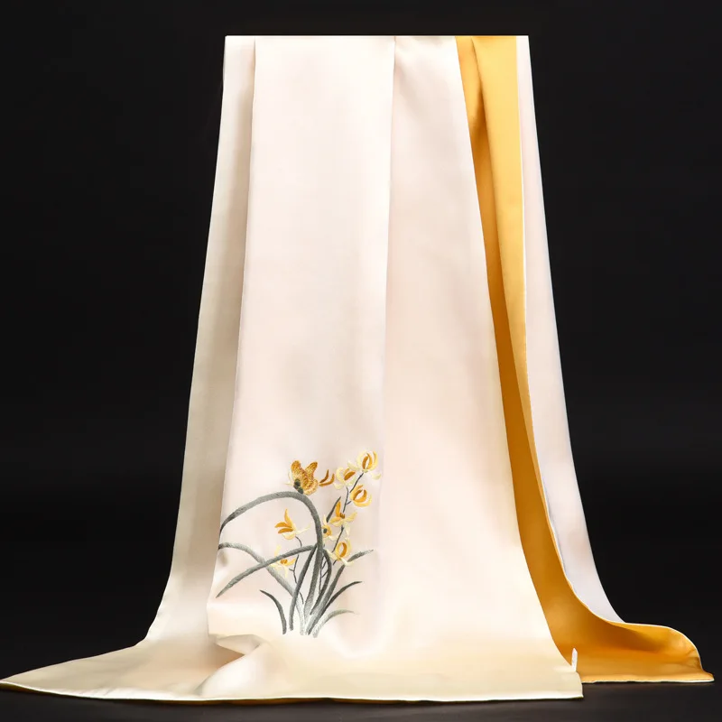 

Handmade Embroidery Shawl Outer Match Gift Mother Scarf Female Chinese Style Wedding Mother-in-Law Cheongsam