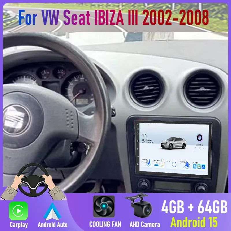 Multimedia Player Car Stereo Radio For VW Seat IBIZA III 2002-2008 7