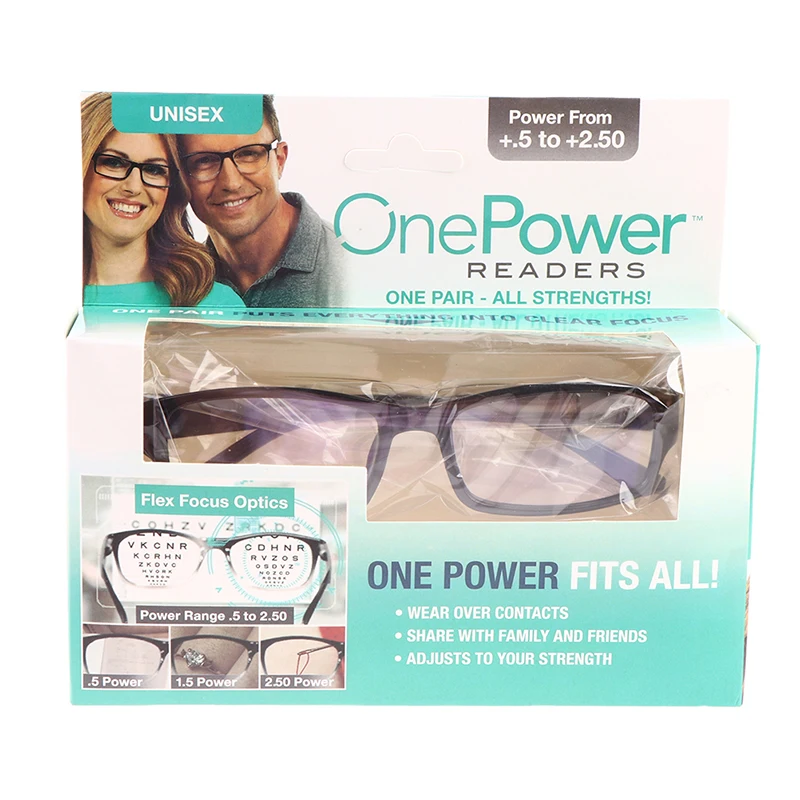One Power Auto Adjusting Bifocal Reading Glasses for Presbyopia - Reading Assistance Optical Device