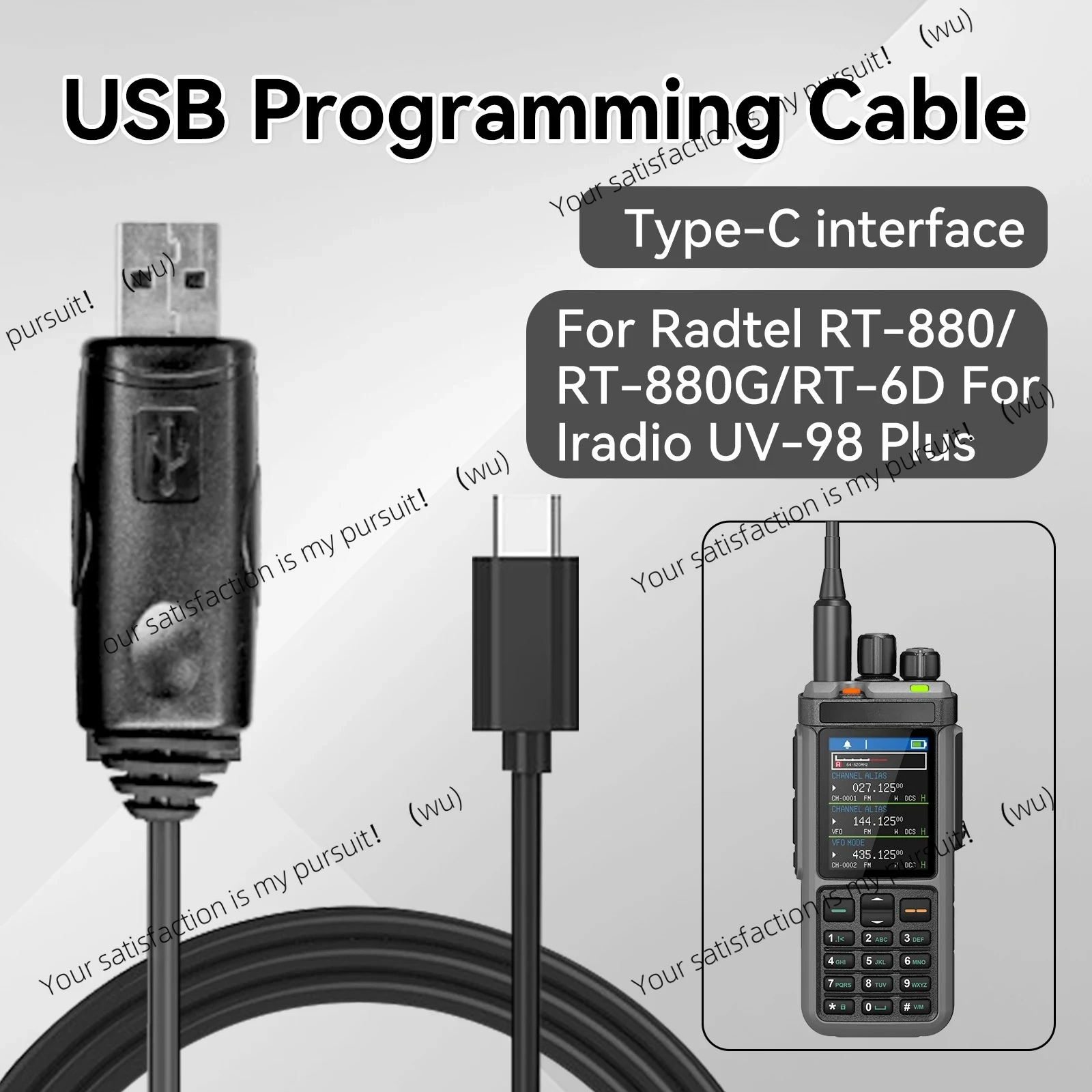 

USB-кабель для программирования Интерфейс Type-C для радиолюбителей Radtel RT-880G RT-6D UV-98 plus R5000 R6000