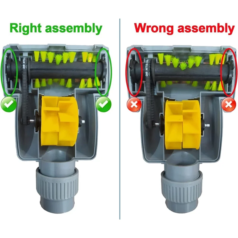 A44T Vacs Hoses فرشاة توربو مدفوعة بالهواء 1-1/4 في فوهة المكنسة الكهربائية متوافقة مع معظم الموديلات