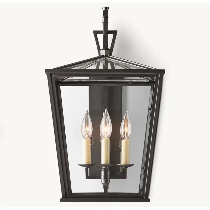 Modern Antique Outdoor Wall Lamp with Eco-Friendly Dome Shaped Waterproof Glass Fixture