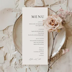 Personalized Menu Thank You Cards Wedding Invitations Table Place Decor Welcome Note Cards Birthday Party Supplies for Guests