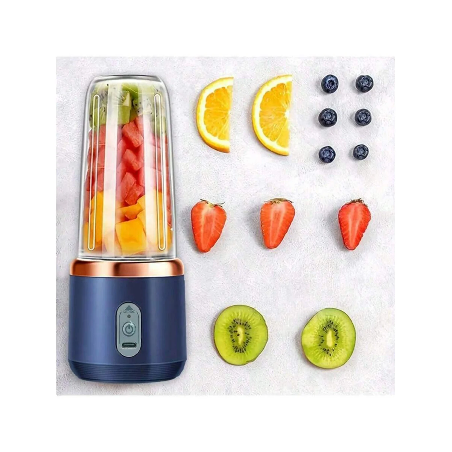 

1pc USB Charging Juicer Cup, Shake-It Juicer Cup, Double Cup Juicer, Single Cup Juicer, Multi-Functional Portable Juicer Cup, Pe