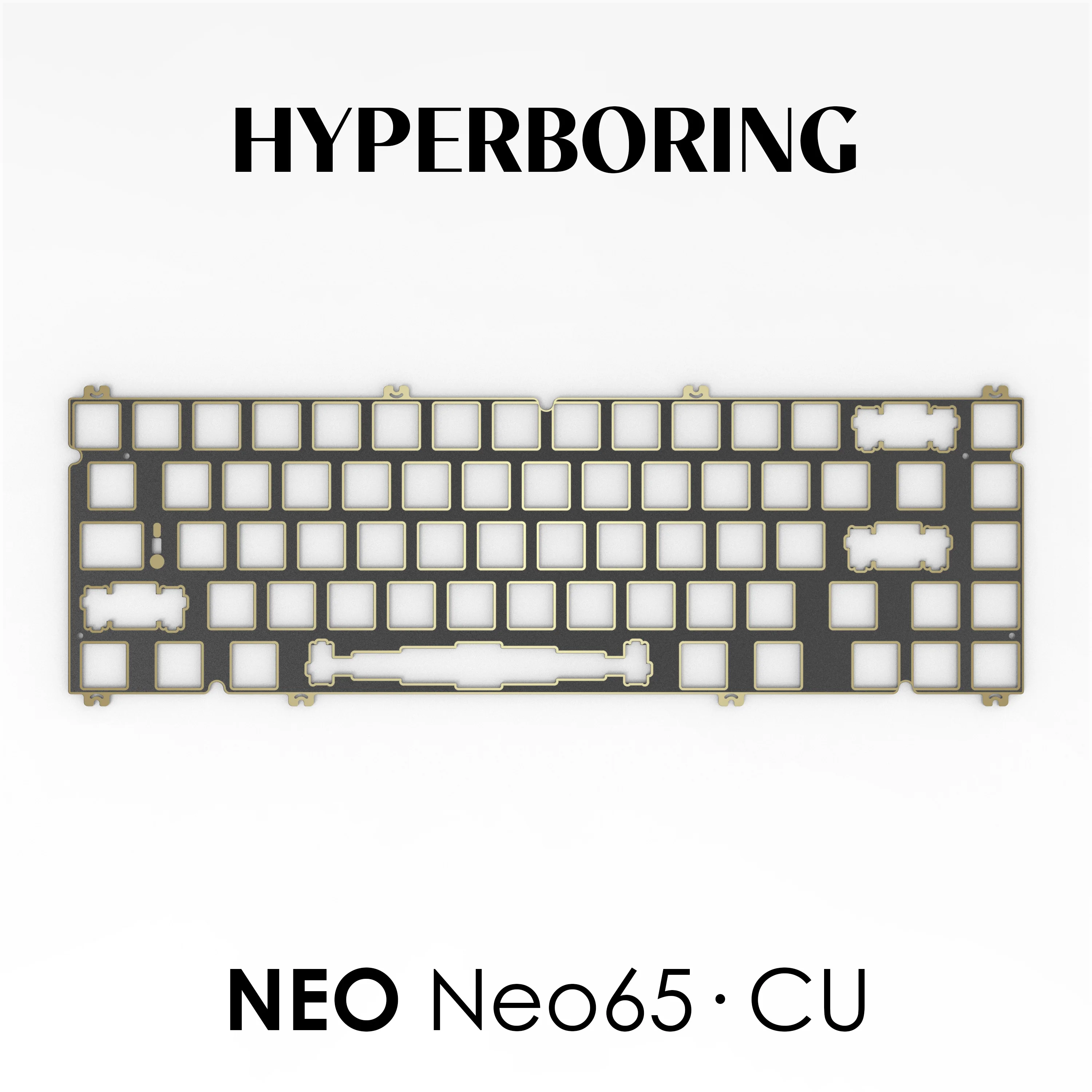 Placa de posicionamiento de teclado Neo65CU, placa de teclado de latón y aluminio PP FR4 para teclado mecánico Neo65CU, accesorios de regalo para PC