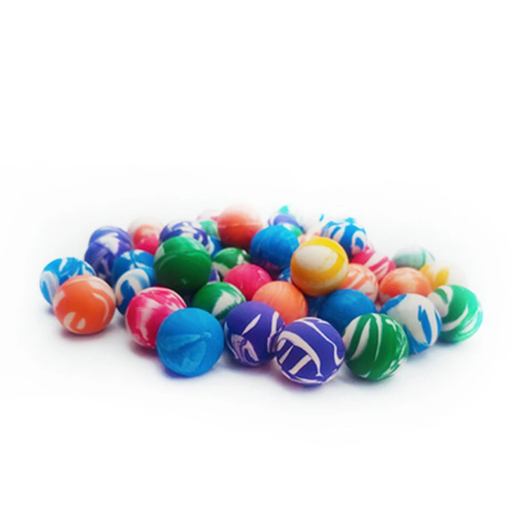 Bouncy Speelgoed Grappig Speelgoed 20mm Kleurrijke Mini Elastische Rubberen Bal Stuiterende Ballen Springende Ballen Swirl Stuiterende Ballen