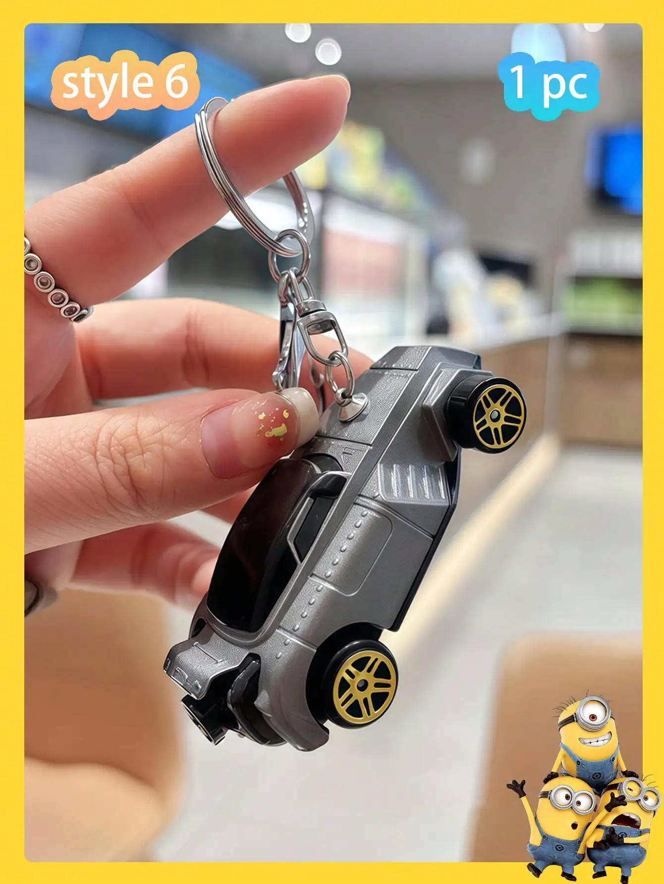 1 قطعة MINMINo Minions جديد إبداعي ولطيف حقير لي التوابع سيارة صغيرة المفاتيح الكرتون هدية مخلب آلة المدرسية قلادة ، t