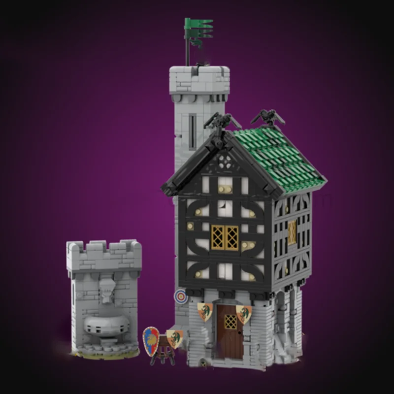 Moc Building Bricks The Medieval Village - Series 1 Bundle Castle Model Building Technology Modular Blocks Construstion Toy Gift