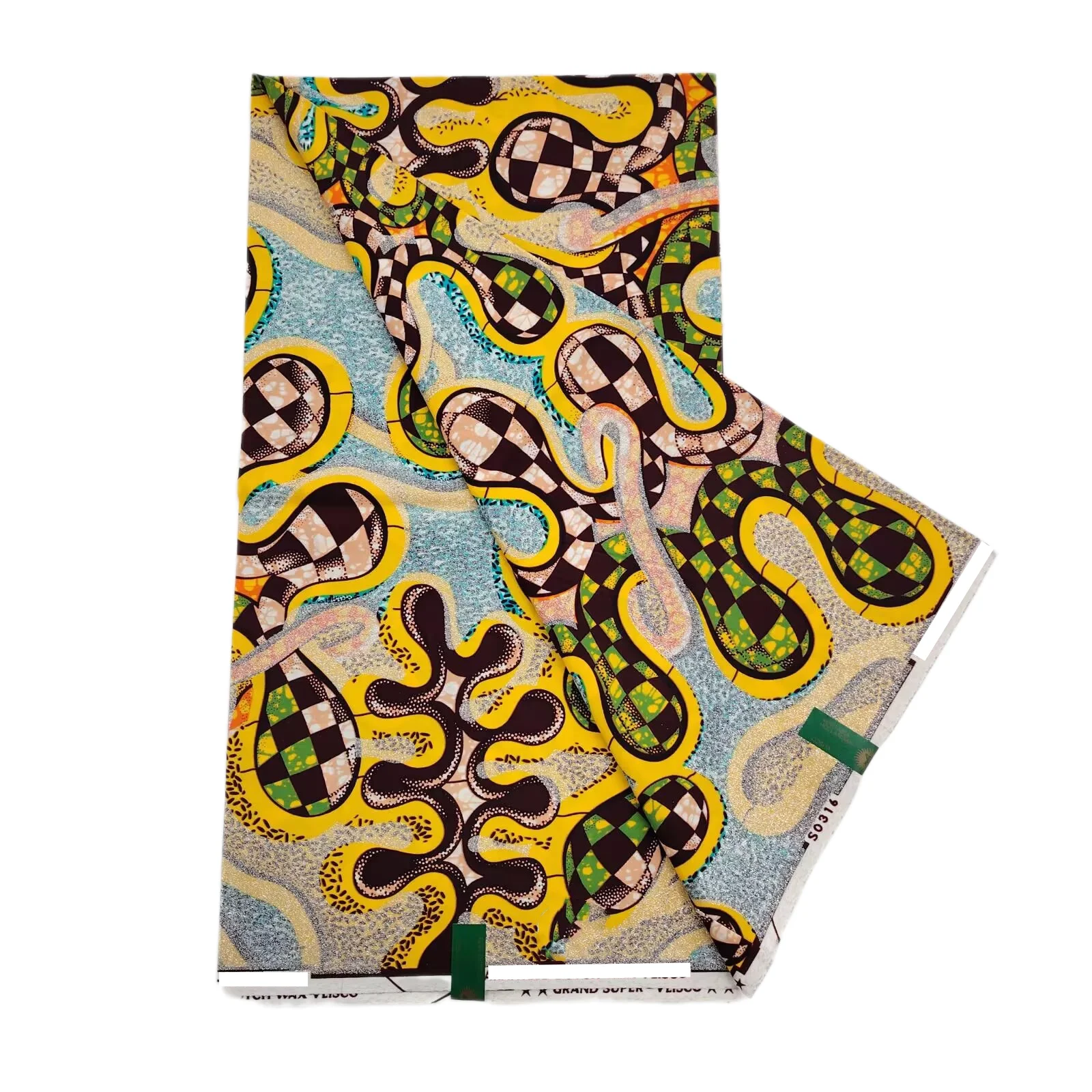 

Блестящая африканская ткань Анкара, ткань с восковым принтом, 6 ярдов, ткань для праздничного платья, горячее тиснение, шитье, ткань, ремесло, 100% хлопок, текстиль