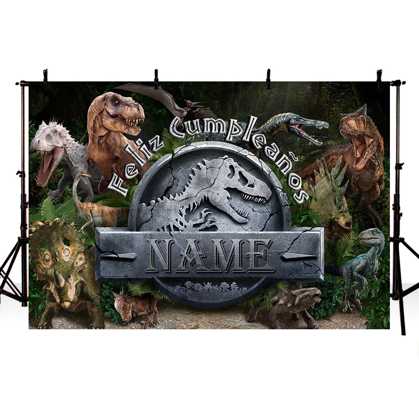 Bé Trai Khủng Long Trang Trí Sinh Nhật Phông Nền Rừng Safari Biểu Ngữ Kid Chụp Ảnh Chân Dung Nền Rừng Studio Ảnh Chống Đỡ Photozone