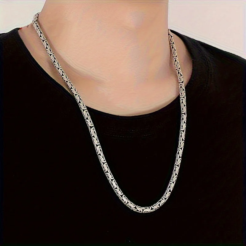 อินเทรนด์ส่วนบุคคล Vintage Punk Bully ผู้ชายสร้อยคอมังกร Dragon Bone Chain เครื่องประดับ