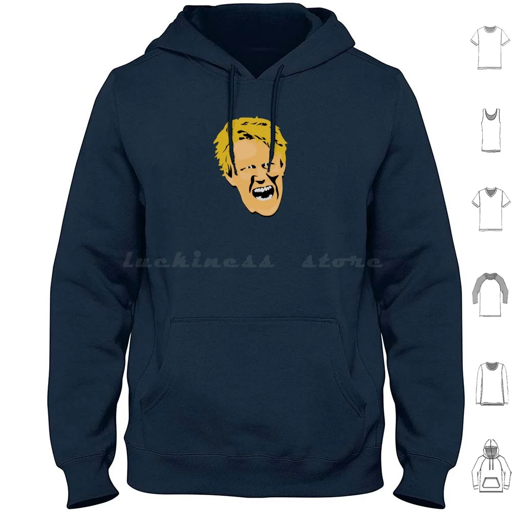 Gary Busey Hoodie Cotton Long Sleeve Gary Busey Teeth 90s 80s Retro Point Break Angry Yelling