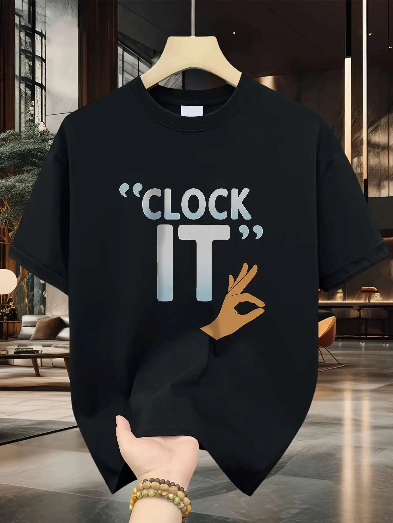 Clock It Graphic Mens Printed Tshirt Living Room Bedroom Street Travel Outdoor Party Casual Wear. .