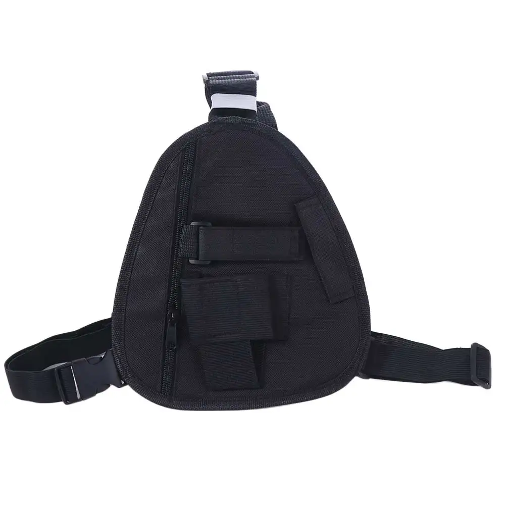 

Adjustable Radio Chest Harness Pack Crossbody Bag Oxford Cloth Walkie Talkie Bag Black Vest Rig Interphone Chest Bag