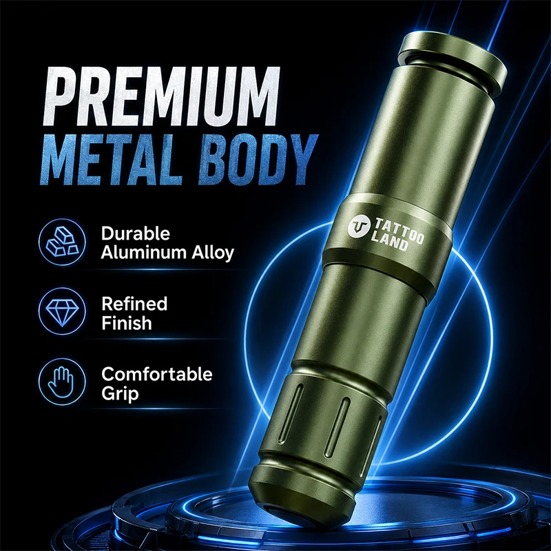 RARE Wireless Tattoo Machine Premium Metal Body Ergonomic Design Permanent Makeup For Professional Tattoo Artists Body Art Suppl