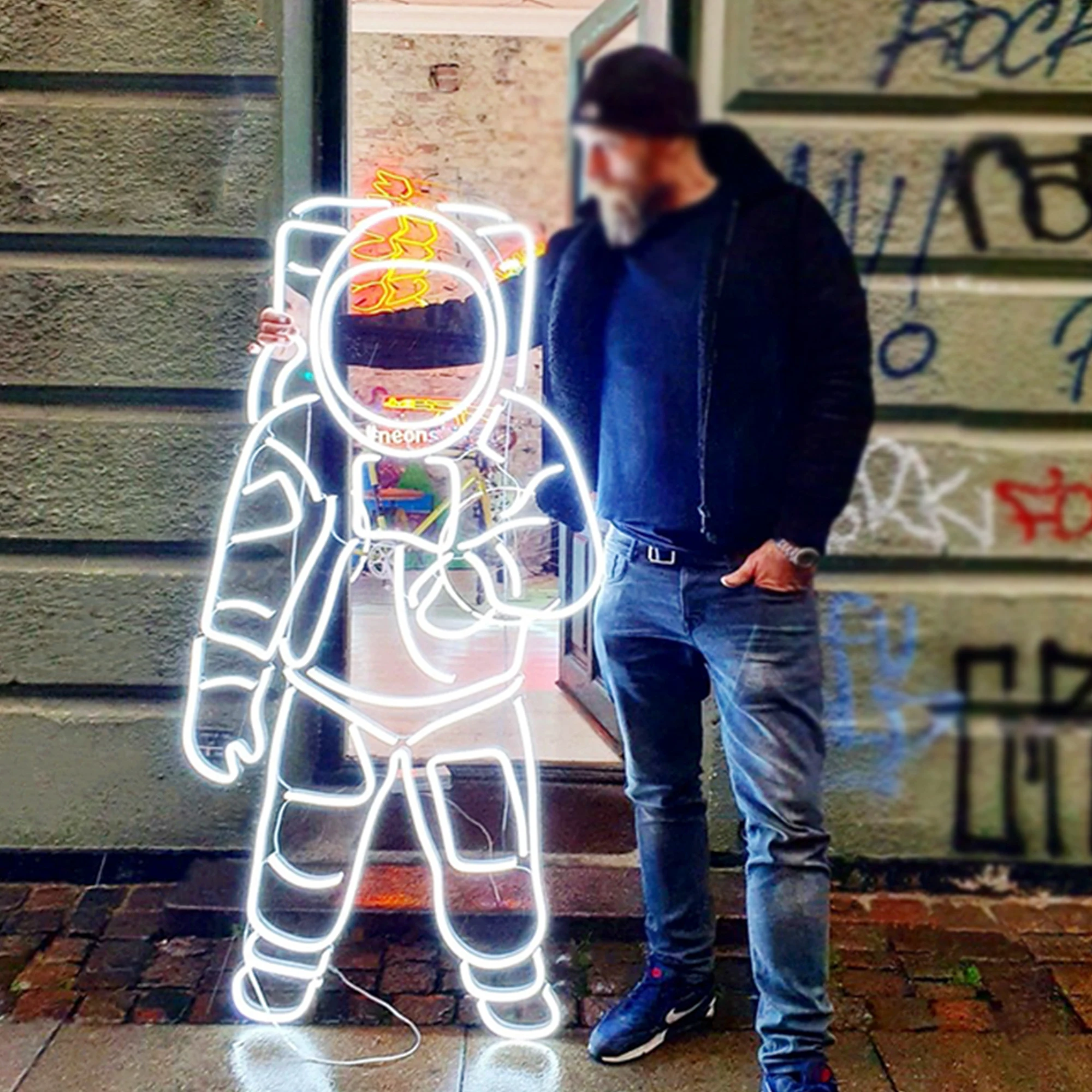 Custom decorative LED Neon signs flexible attractive decoration universe space astronaut