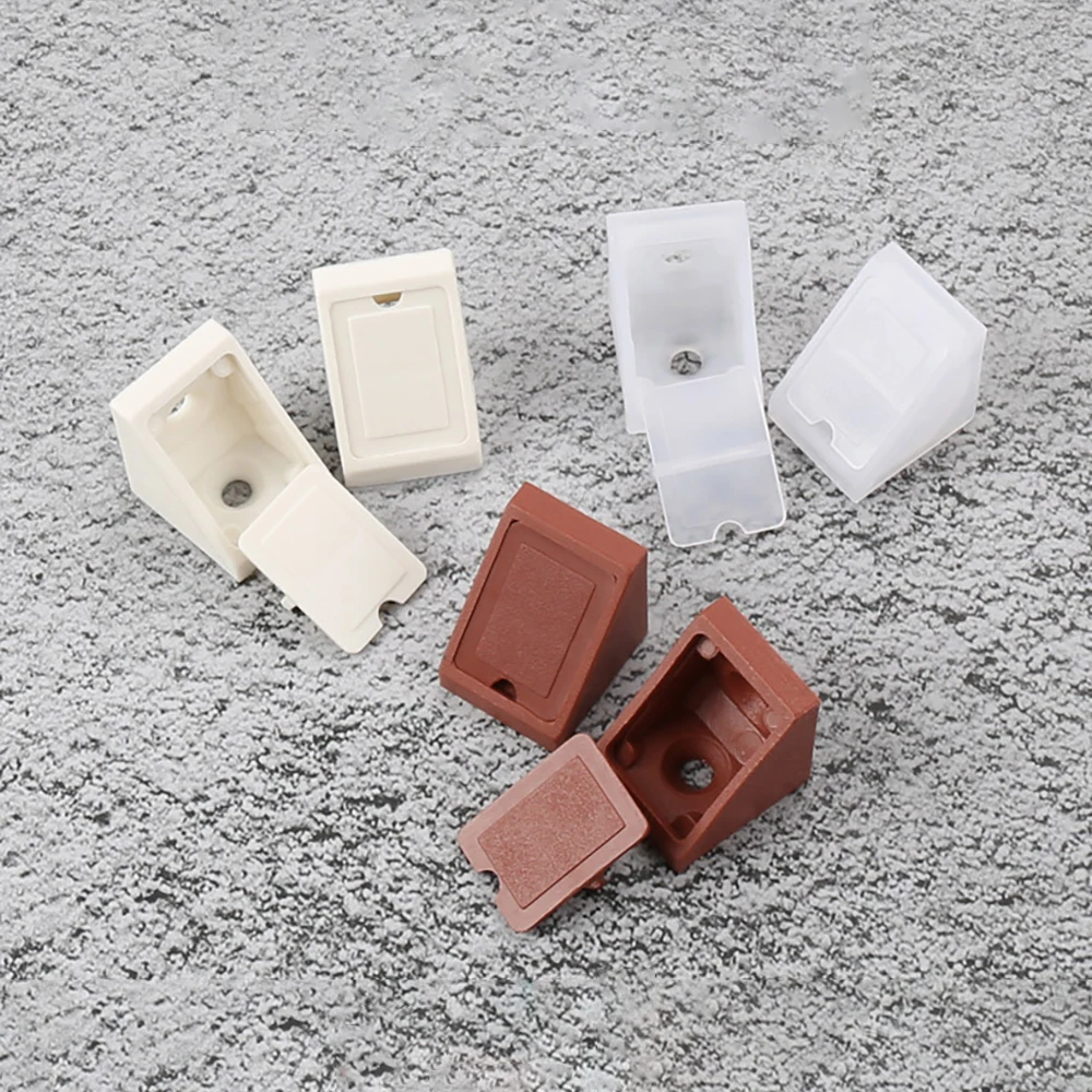 10Pcs Nylon Plastic Corner Code 90 Degree Angle Retainer Laminate Clothe Cabinet Reinforcement Connector Hardware Accessories