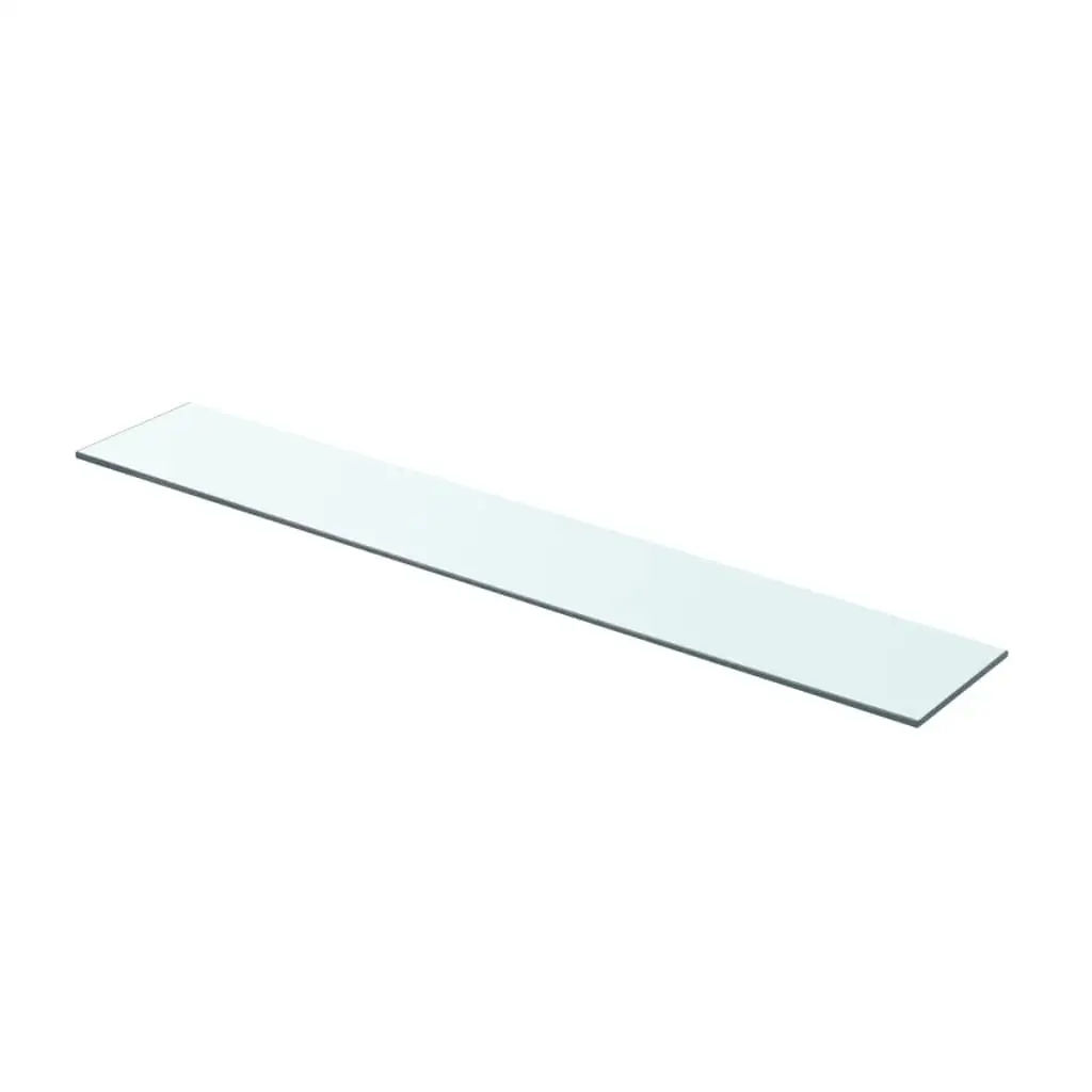 Clear Glass Shelf Panel - 80x12 cm | Modern Wall Display Storage Solution