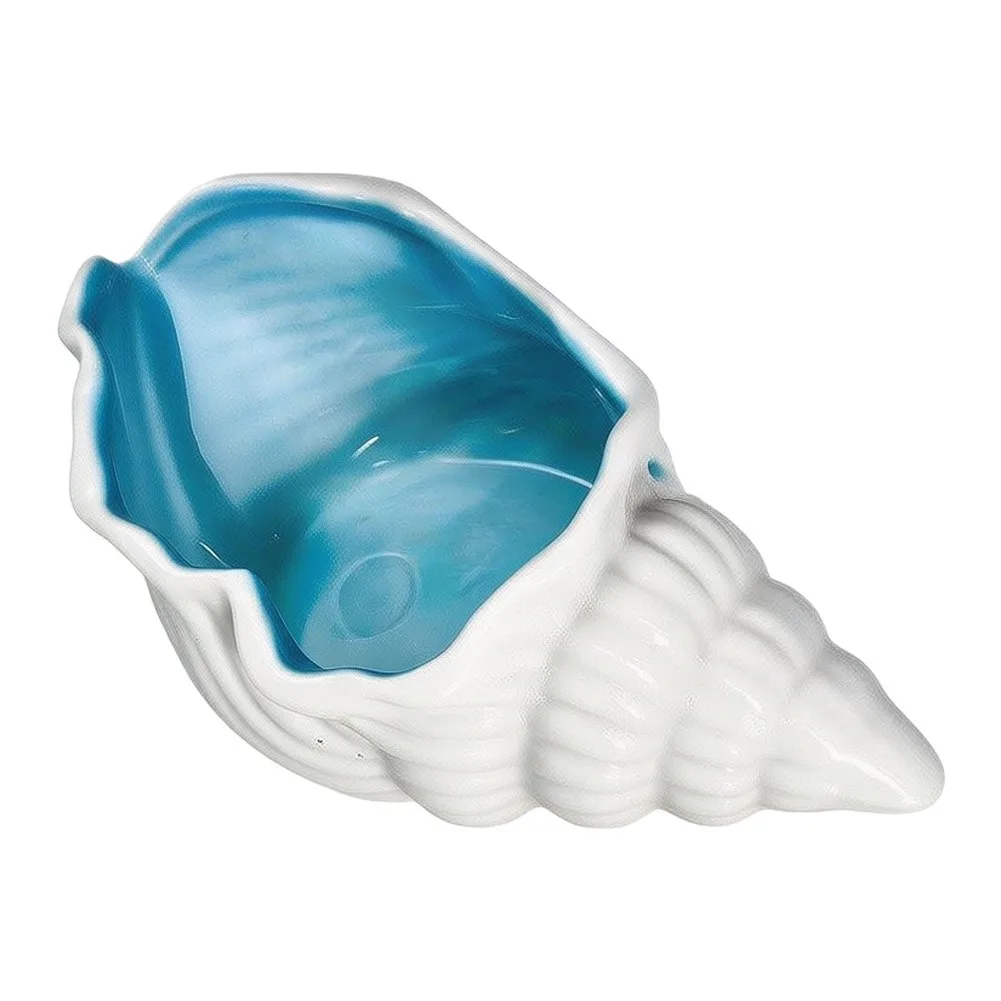 Conch Starfish and Shell Style Porcelain Jewelry Tray for Rings Earrings Necklaces Coastal Decorative Vanity Organizer