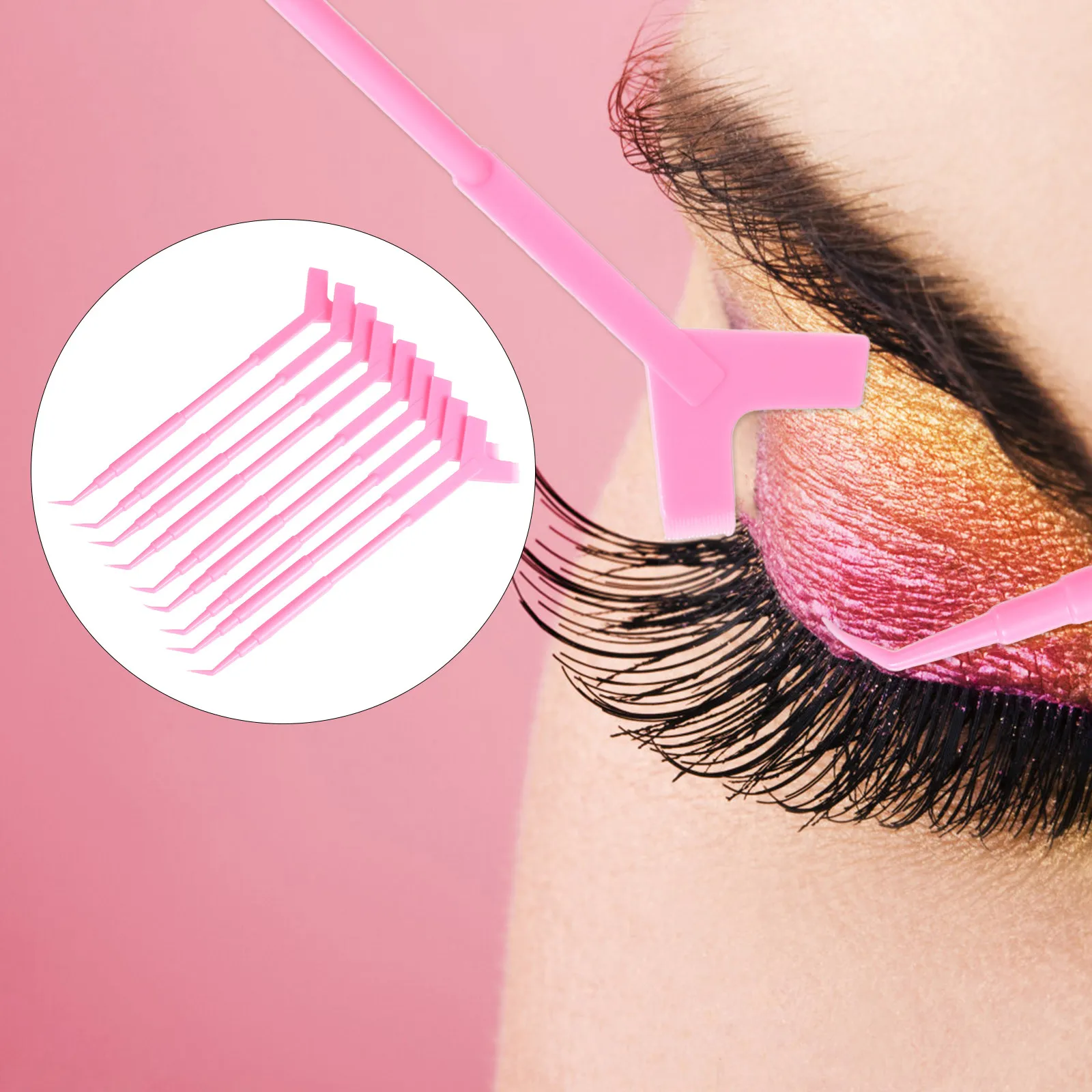 Eyelash Lift Separator Tools 10 Piece Y Shape Brushed Tip Lash Lifting Applicators Comfortable Reusable