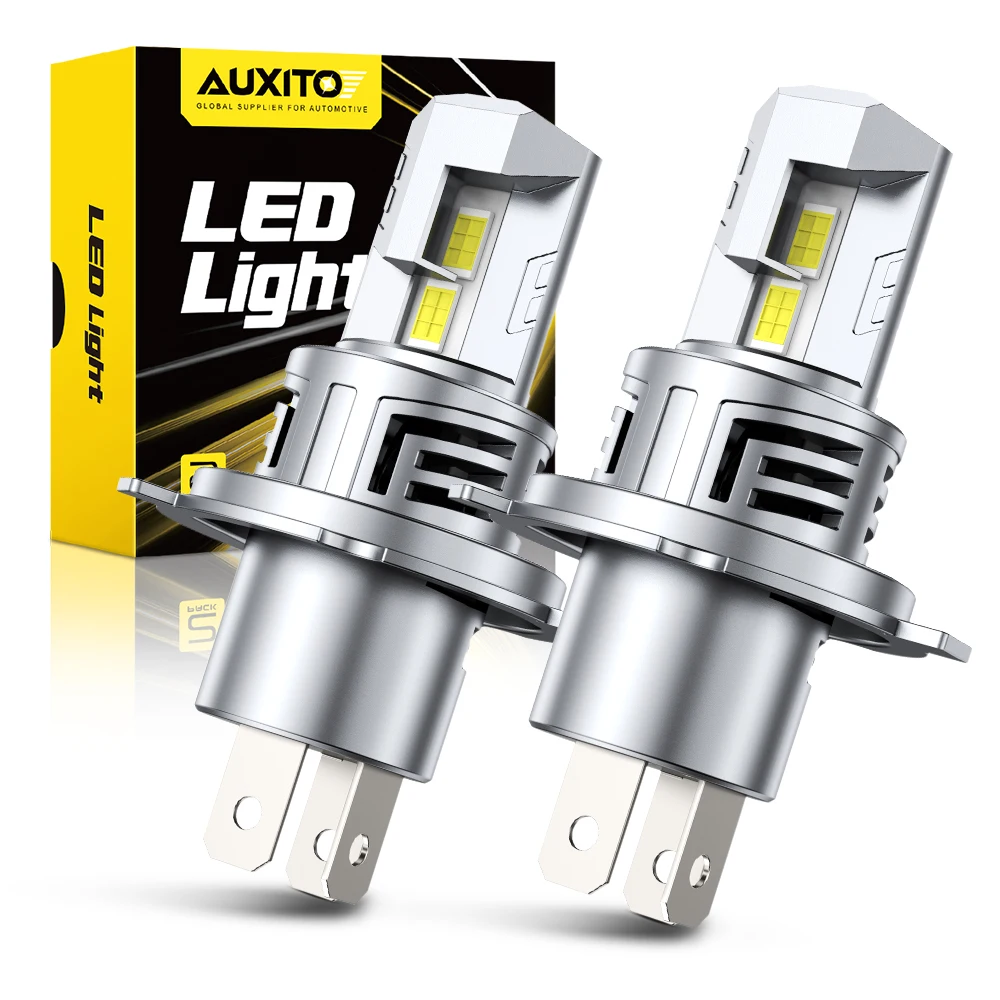 AUXITO Canbus H4 LED HB2 9003 Headlight Bulb 12V 30000LM Super Bright H4 LED No Error Light With Cooling Fan Automotive Lighting