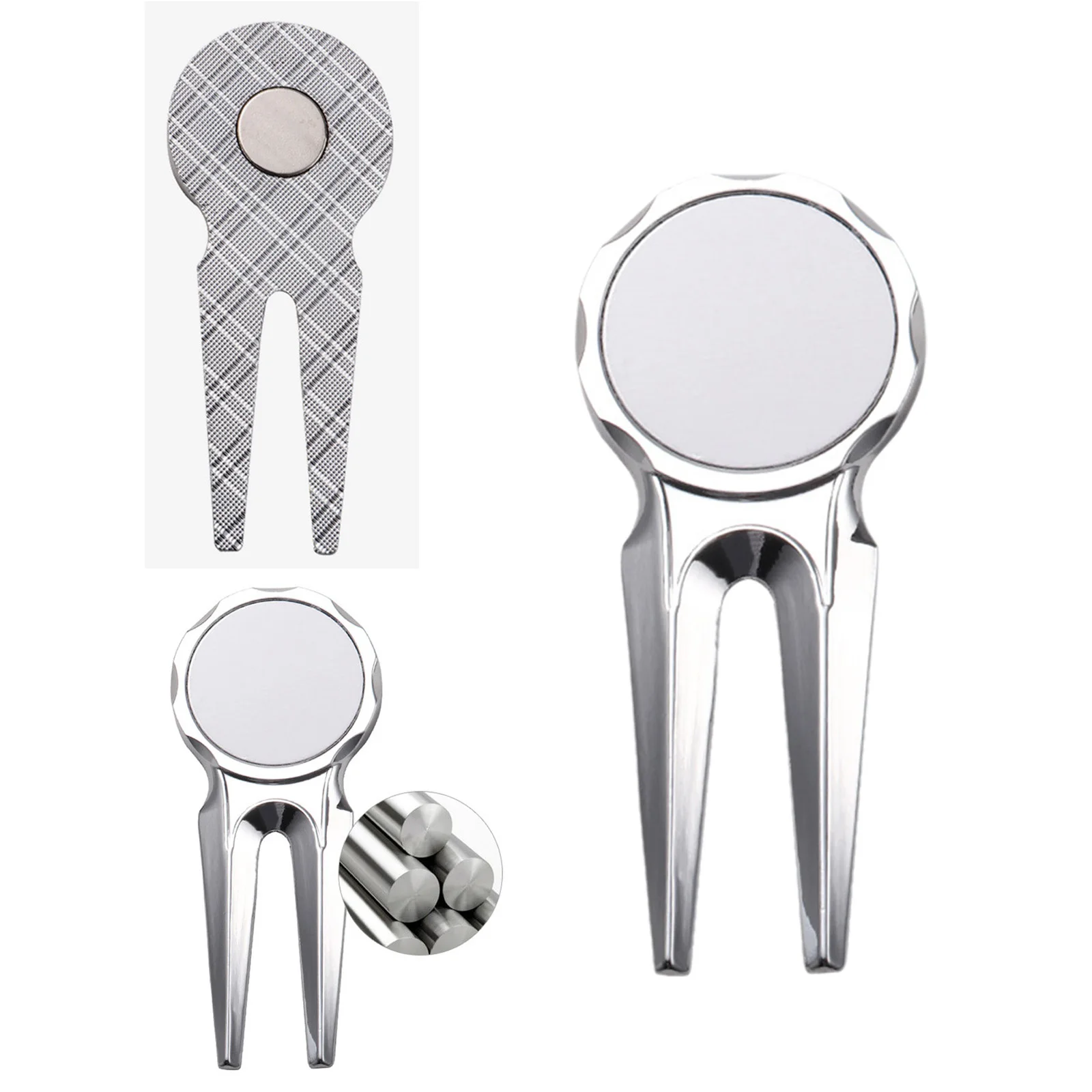 Portable Zinc Alloy Golf Divot Tool Golfer Accessory for Outdoor Indoor Golf Court