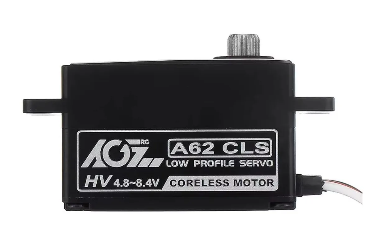 AGF A62CLS HV programable de perfil bajo 14kg CNC sin núcleo Metal Gear Servo Digital de cuerpo corto para coche RC 1:8 1:10