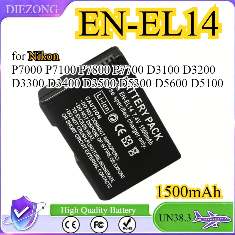 1500Mah En-El14A EL…