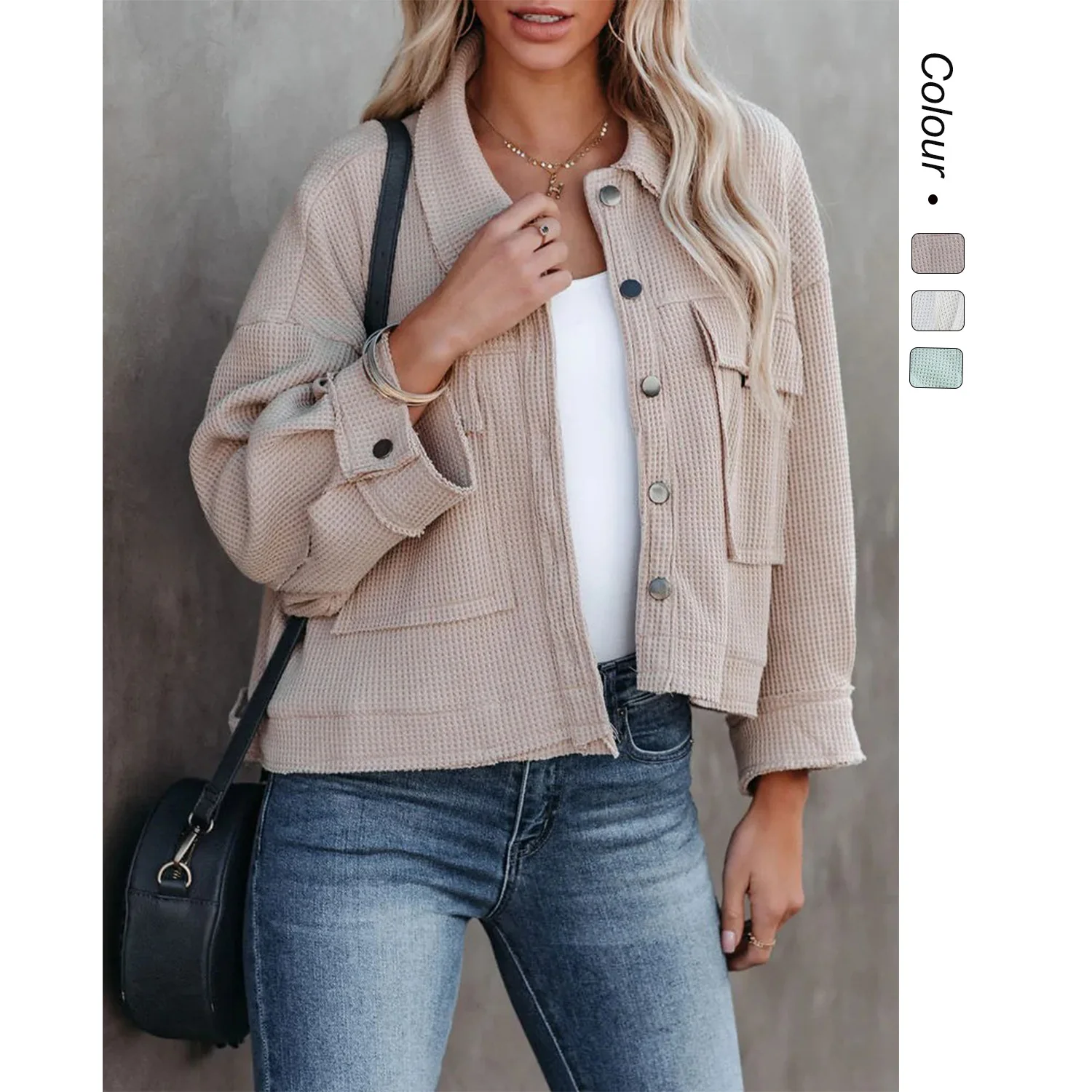 

Casual Faion Ins Sle Autumn Winter Plaid Collar Coat ort Outerwear 2245 Thin Long Sve ort Length 3D Effect