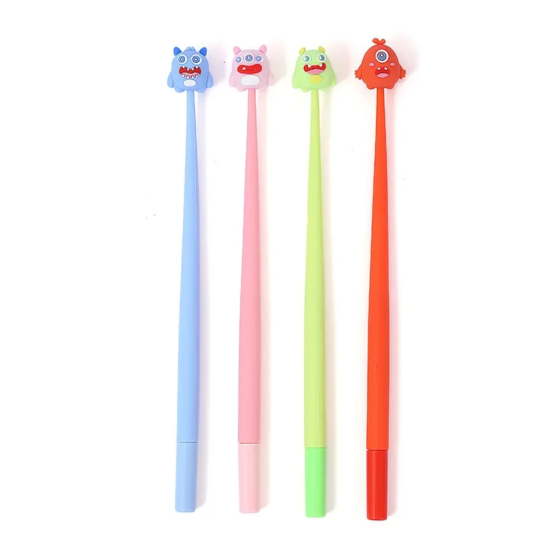 

48PCS Creative Cartoon Silicone Styling Pen Neutral Pen Water Pen Stationery for Primary and Secondary School Students
