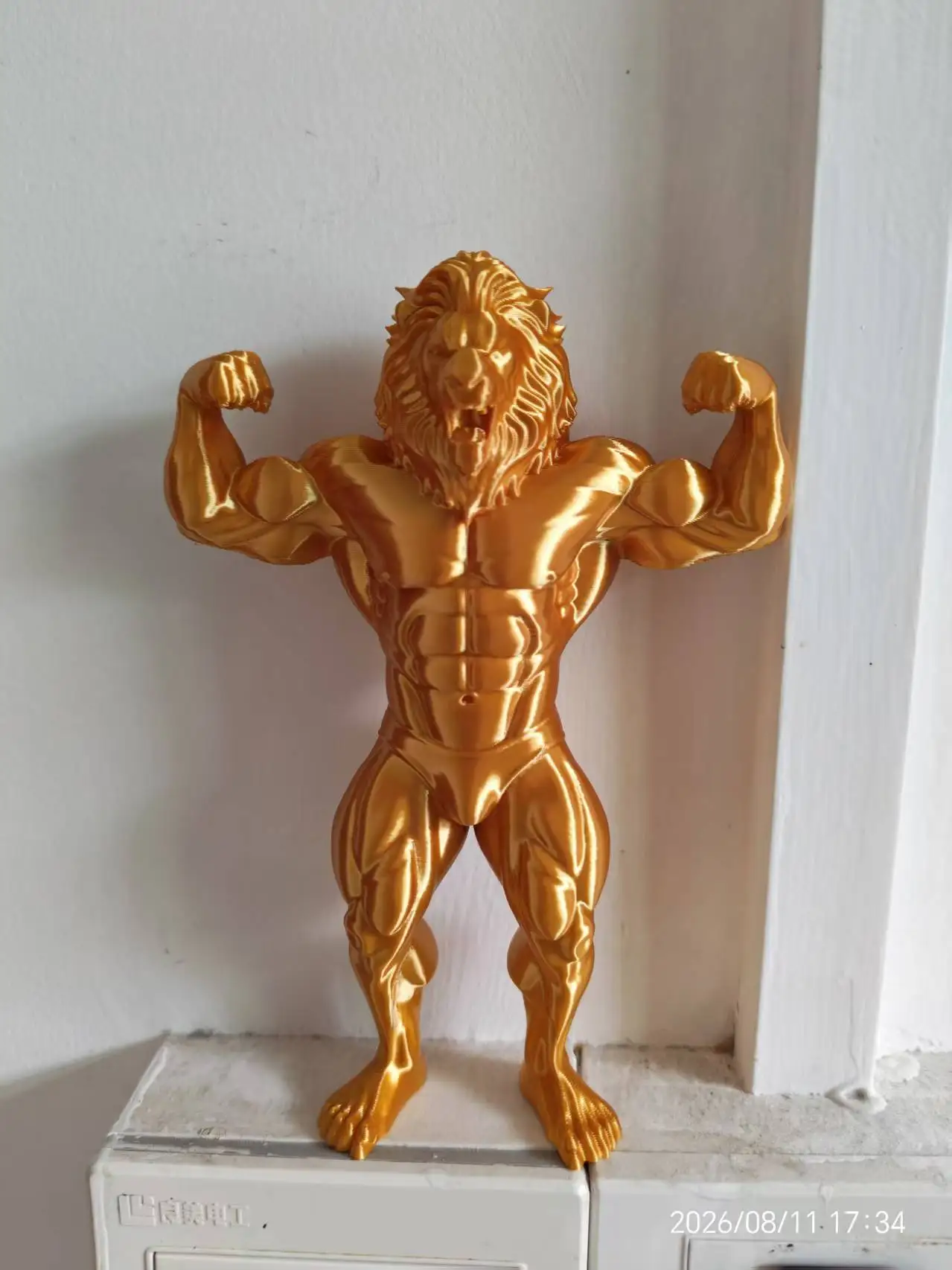 Bodybuilding Lion Trophy, Inspirational Figure Desk Decoration, Gym Decoration Figurine, Statue.