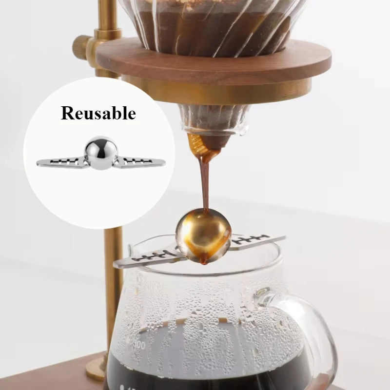 

1pcStainless steel freezing balls Rapid cooling Espresso Pour-over coffee Whisky Ice wine stones Ice ball racks Coffee utensils