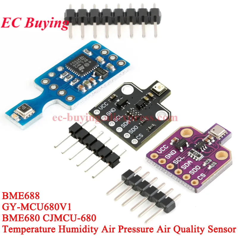 1Pc-10Pc BME680 GY-MCU680V1 BME688 Temperature and Humidity Pressure High Altitude Accuracy Gas Sensor Module IAQ Digital 4 in 1