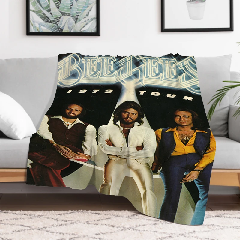 Australian Rock Band Bee Gees Blanket Sofa Blankets for Bed Furry Winter Bedspread the Knee Warm Baby & Throws Bedspreads Fleece