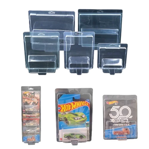 

5Pcs Car Toy Transparent Display Case Hotwheels Protective Shell Boulevard Team Transport Model Card Board Collect Boys Gift