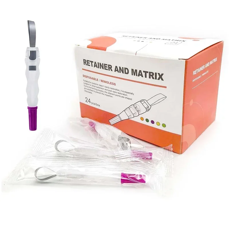 24 pz/scatola Dental Matrix Sezionale Contorneato Tipo di Rotolo Fasce Matrix Sistema Matrix In Acciaio Inox Materiali Dentali (6.2/4.8mm)