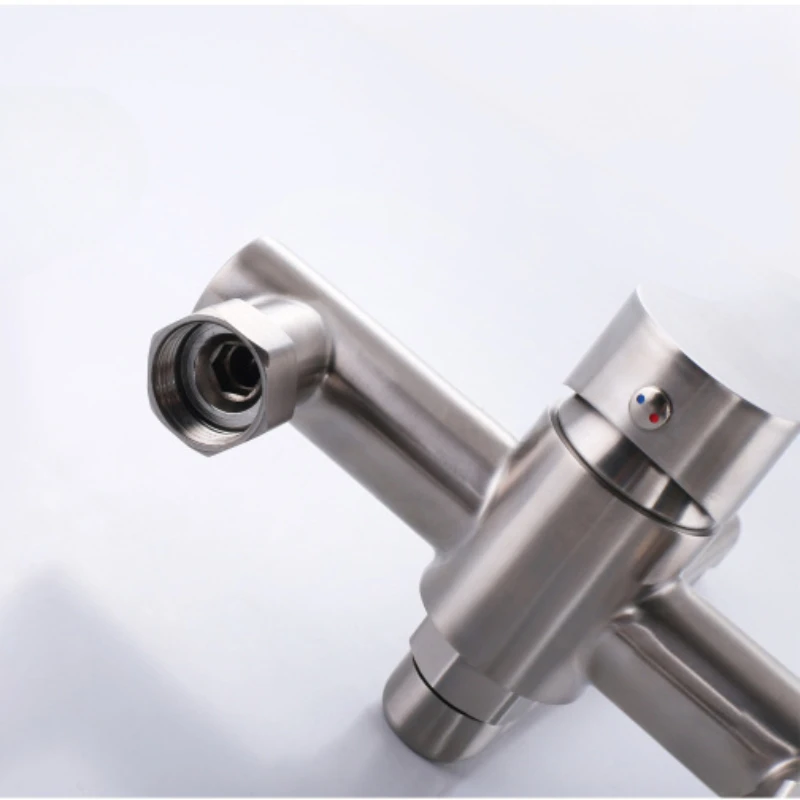 360°Wall Rotation Faucet Stainless Steel Kitchen Faucet Wall Mounted Single Hand Mixer Faucet