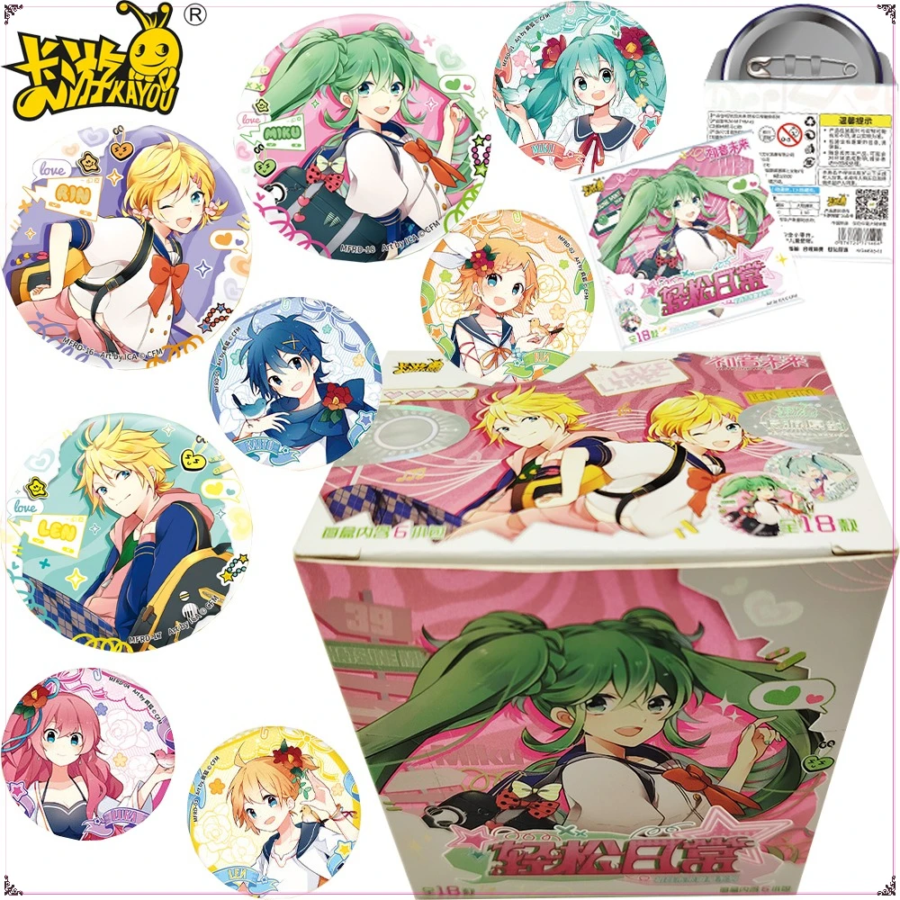 

New Original Kayou Hatsune Miku Anime Badge Collectible Tinplate Pins Cute Bag Charms Clothing Pendants Holiday Gifts for Kids