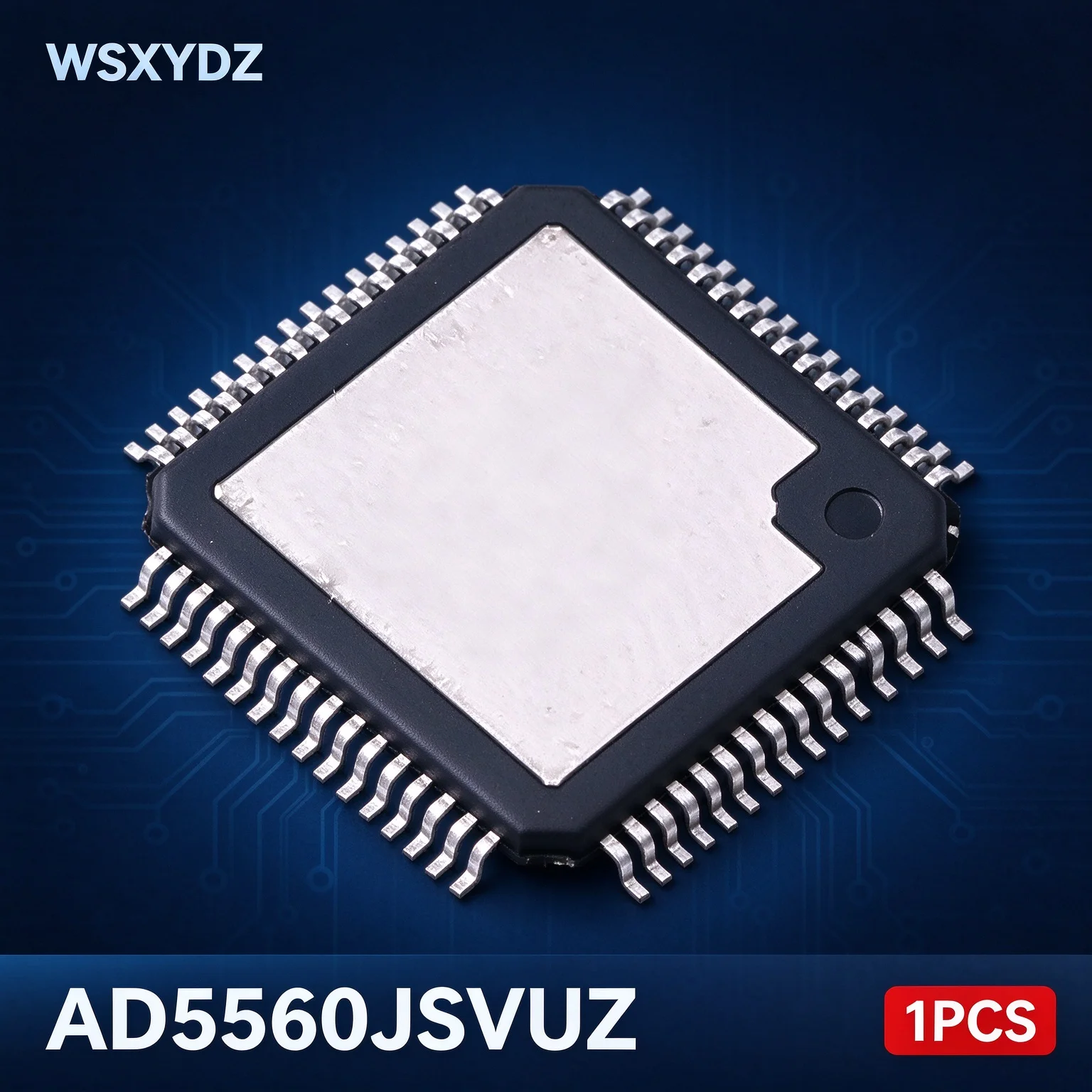1PCS AD5560JSVUZ AD5560 Programmable Device Power Supply 1.2A Force 50MHz SPI 16-Bit DAC TQFP-64 ADI New