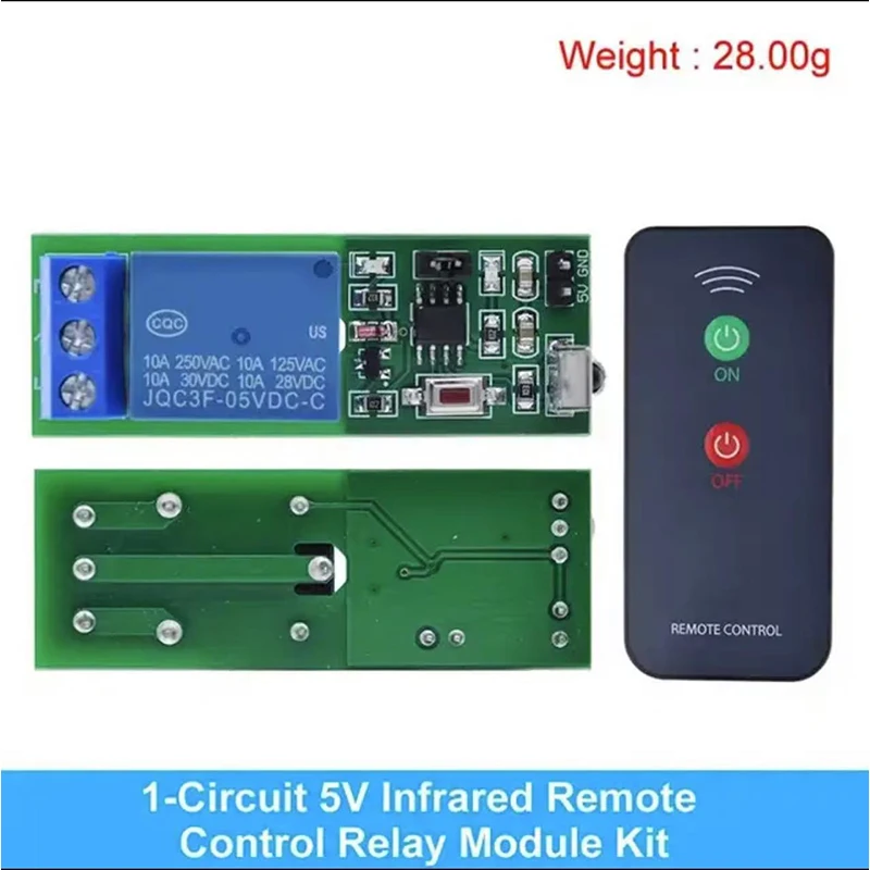 1 Channel Relay Switch DC 12V Infrared IR Remote Control Driver Controller Board 1 Way Relay Module for Arduino Electronics DIY