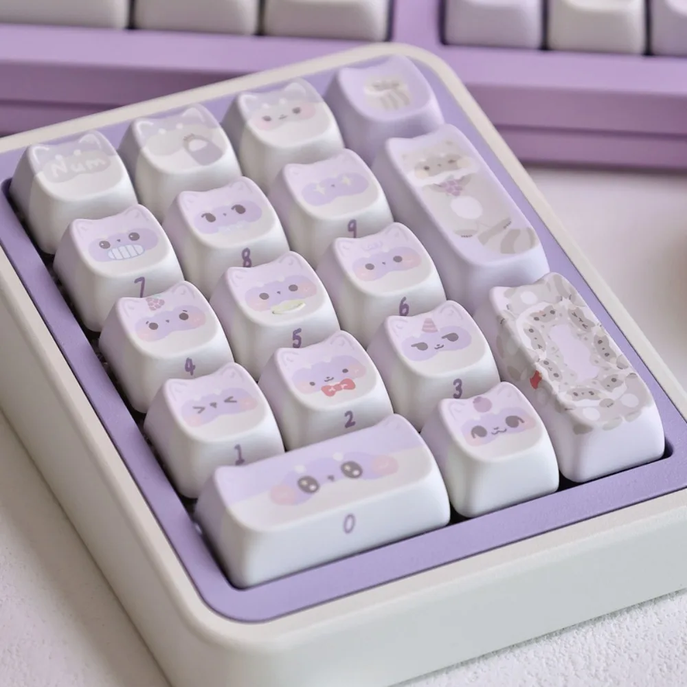 Waschbär-Tastatur, MAO-Profil, 141-Tasten-Sublimation, PBT, Tri-Mode-Tastatur, 2,4 g, Dongle, Bluetooth, kabelloses Spielzubehör, Ergonomie