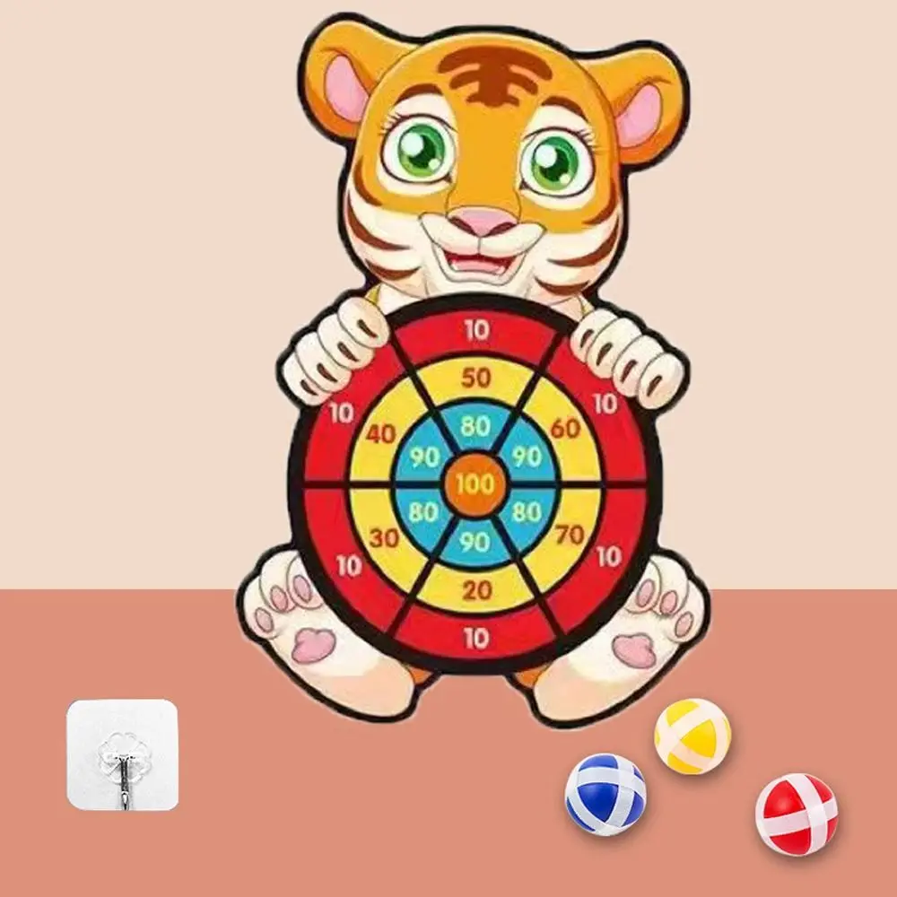 Creative With Sticky Balls Dart Board Sports Accessories Parent-child Dart Toy Animal Target Throw Dartboard Sports Children