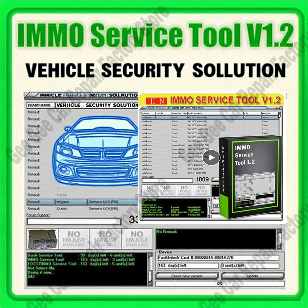 

New IMMO SERVICE TOOL V1.2 obd2 scanner Car Repair Software Car Maintenance Tools PIN CODE Immo Off CALCULATOR BSI VDO DASHBOARD