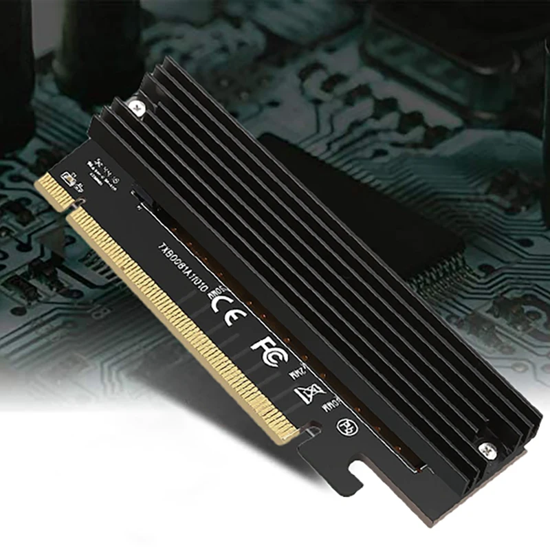 M.2 Adapter Card M.2 To PCIE 3.0 NVME Computer High-Speed Expansion Card PCI-E X16 SSD Adapter Card With Heat Sink